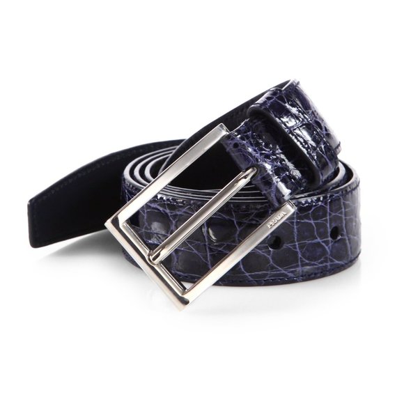 PRADA Men's Black Crocodile Belt 36 (90cm) - $950 - Picture 1 of 8